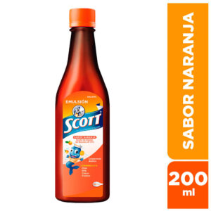 emulsión scott dha epa sabor naranja frasco 200 ml
