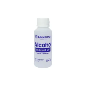 alcohol medicinal 70° frasco 120 ml