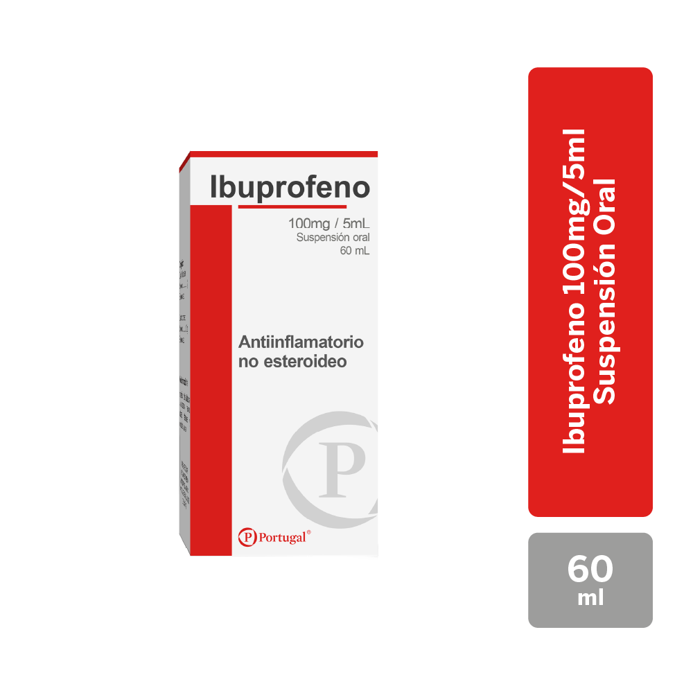 Ibuprofeno 100mg / 5ml Suspensión Oral – Frasco 60 ML