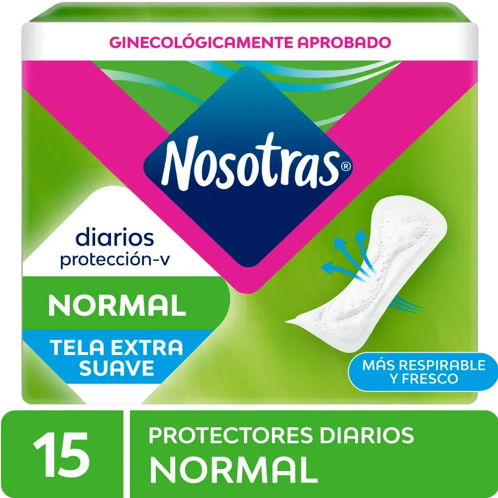 protectores diarios nosotras normal paquete 15 un