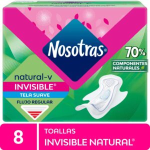 toallas higiénicas nosotras natural invisible paquete 8 un
