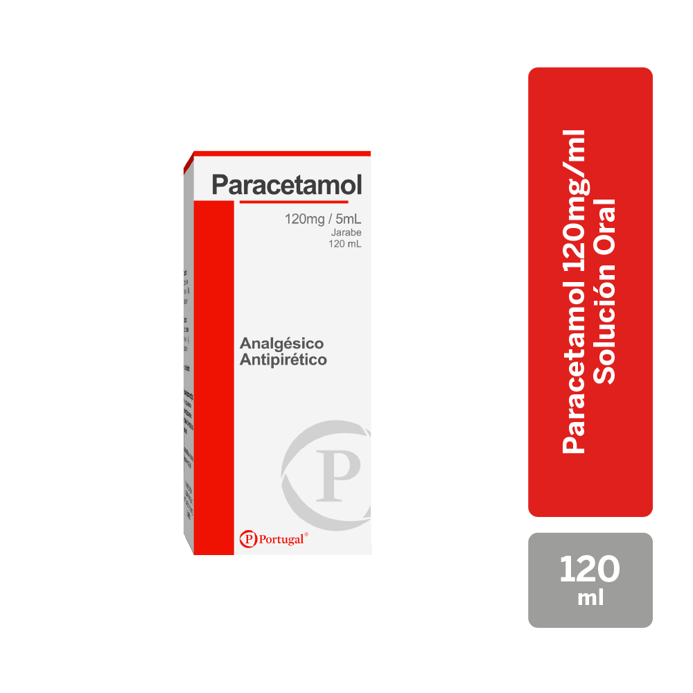 paracetamol ptg 120mg/5ml c/caja jarabe 120 ml