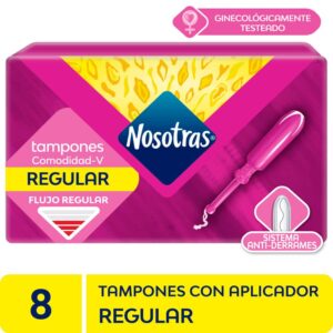 tampones nosotras regular con aplicador caja 8 un