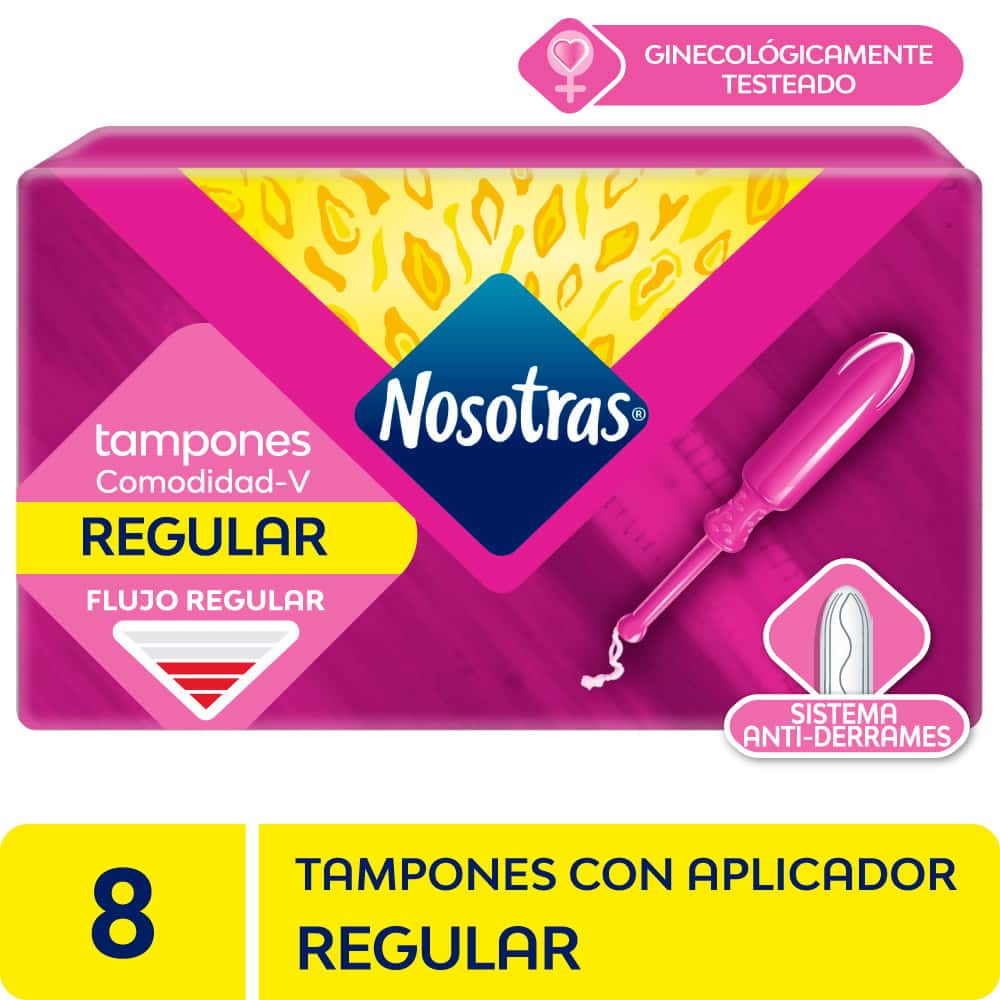 tampones nosotras regular con aplicador caja 8 un