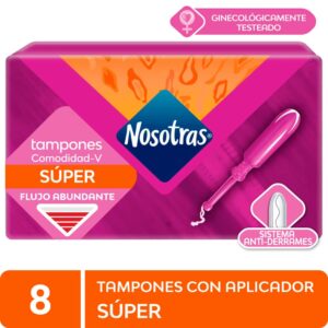 tampones nosotras super con aplicador caja 8 un