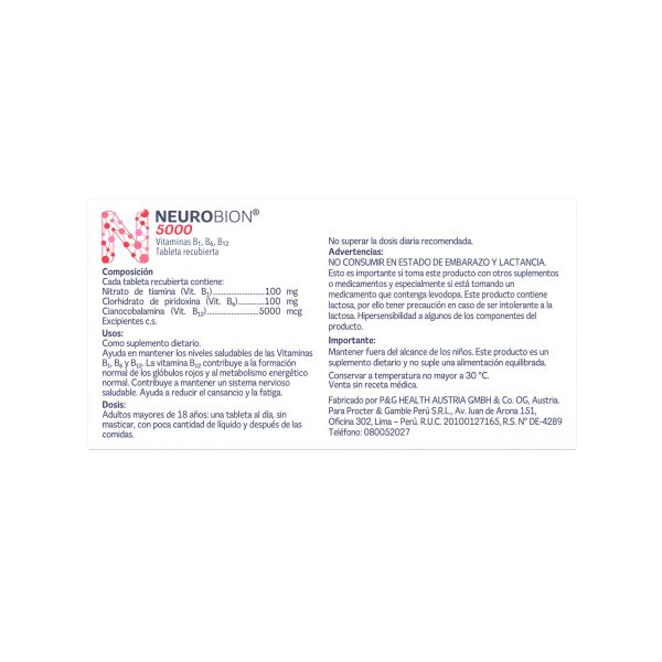 neurobion 5000 grageas