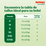 pañal huggies active sec primeros días talla p bolsa 60 un