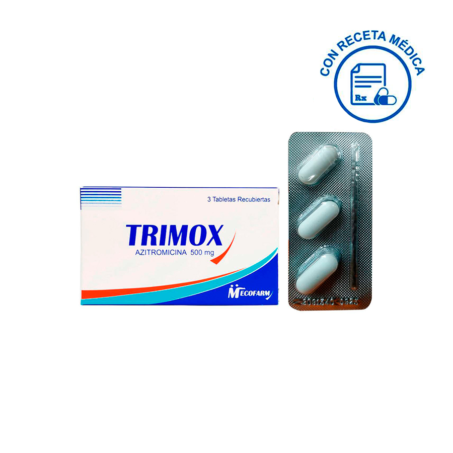 Trimox 500mg Tableta Recubierta - Caja 3 Un - Imagen 1