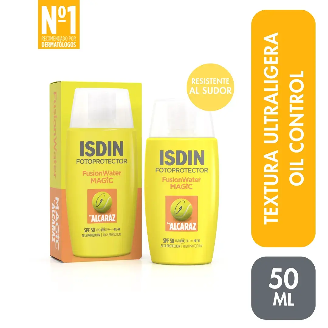 fotoprotector isdin fusión water alcaraz spf50 frasco 50 ml