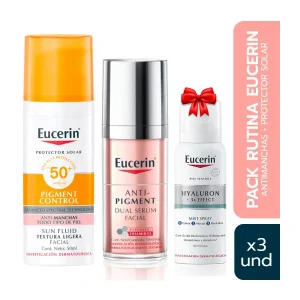 pack rutina eucerin anti pigment dual serum facial + protector solar pigment control