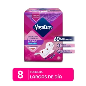 toallas higiénicas nosotras protección y confianza bolsa 8 un