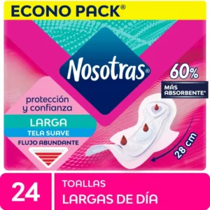 toallas higiénicas nosotras protección y confianza bolsa 24 un