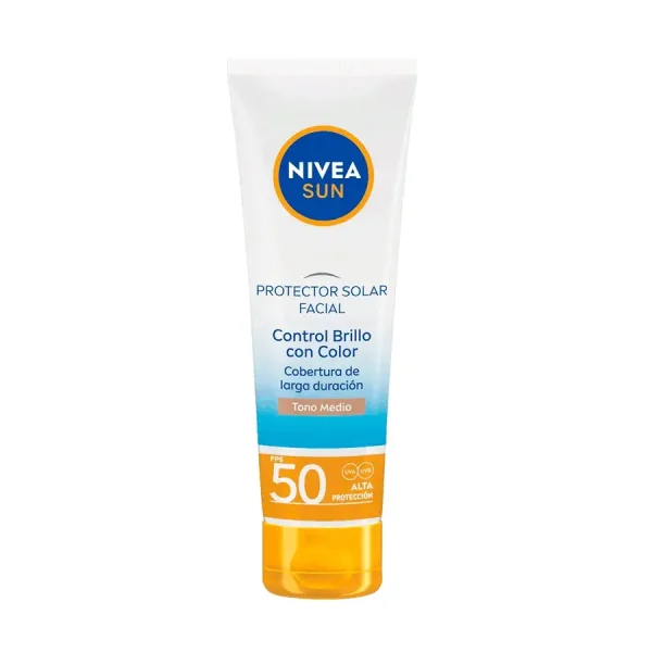 nivea sun control brillo protector solar con color fps50 frasco 50ml
