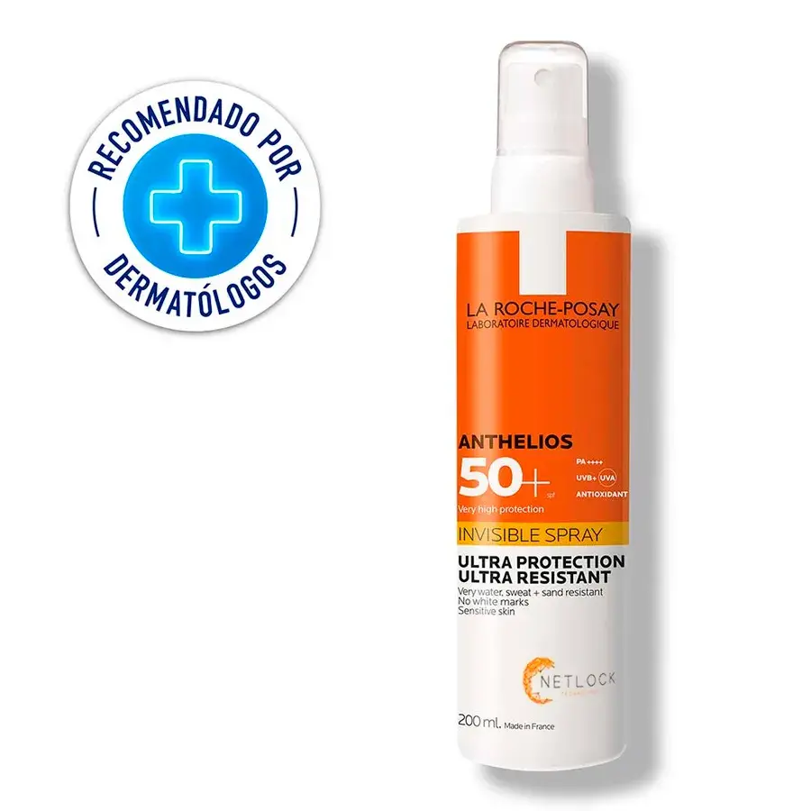 Protector Solar La Roche Posay Corporal Anthelios Spray Invisible FPS 50+ - Frasco 200 ML - Imagen 1