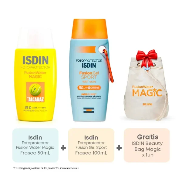 pack fotoprotector isdin fusion gel sport spf50 + fusión water alcaraz spf50