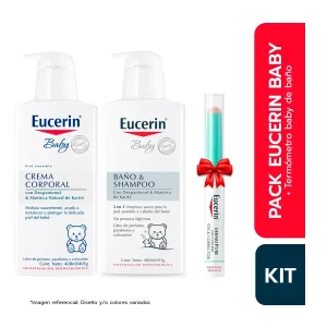 pack eucerin baby baño & shampoo x 400ml + crema corporal x 400ml