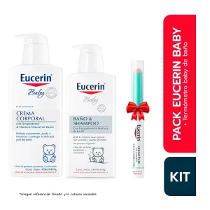 pack eucerin baby baño & shampoo x 400ml + crema corporal x 400ml