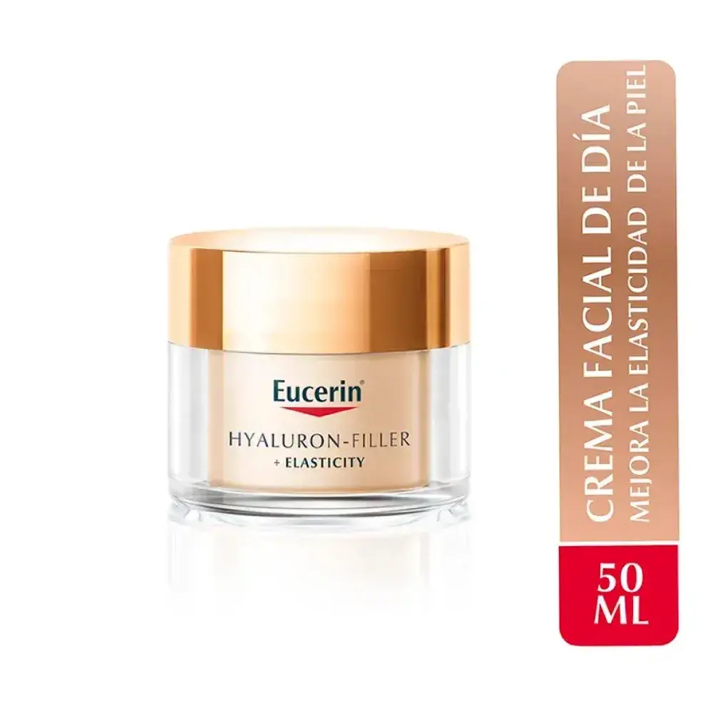 crema facial antiarrugas de día eucerin hyaluron filler + elasticity pote 50 ml