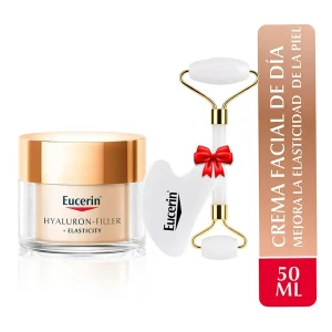crema facial antiarrugas de noche eucerin hyaluron filler + elasticity pote 50 ml