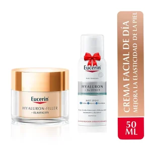 crema facial antiarrugas de día eucerin hyaluron filler + elasticity pote 50 ml