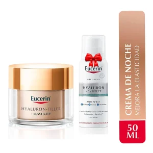 crema facial antiarrugas de día eucerin hyaluron filler + elasticity pote 50 ml