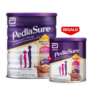pack pediasure triplesure sabor chocolate 1.6 kg + 400 g
