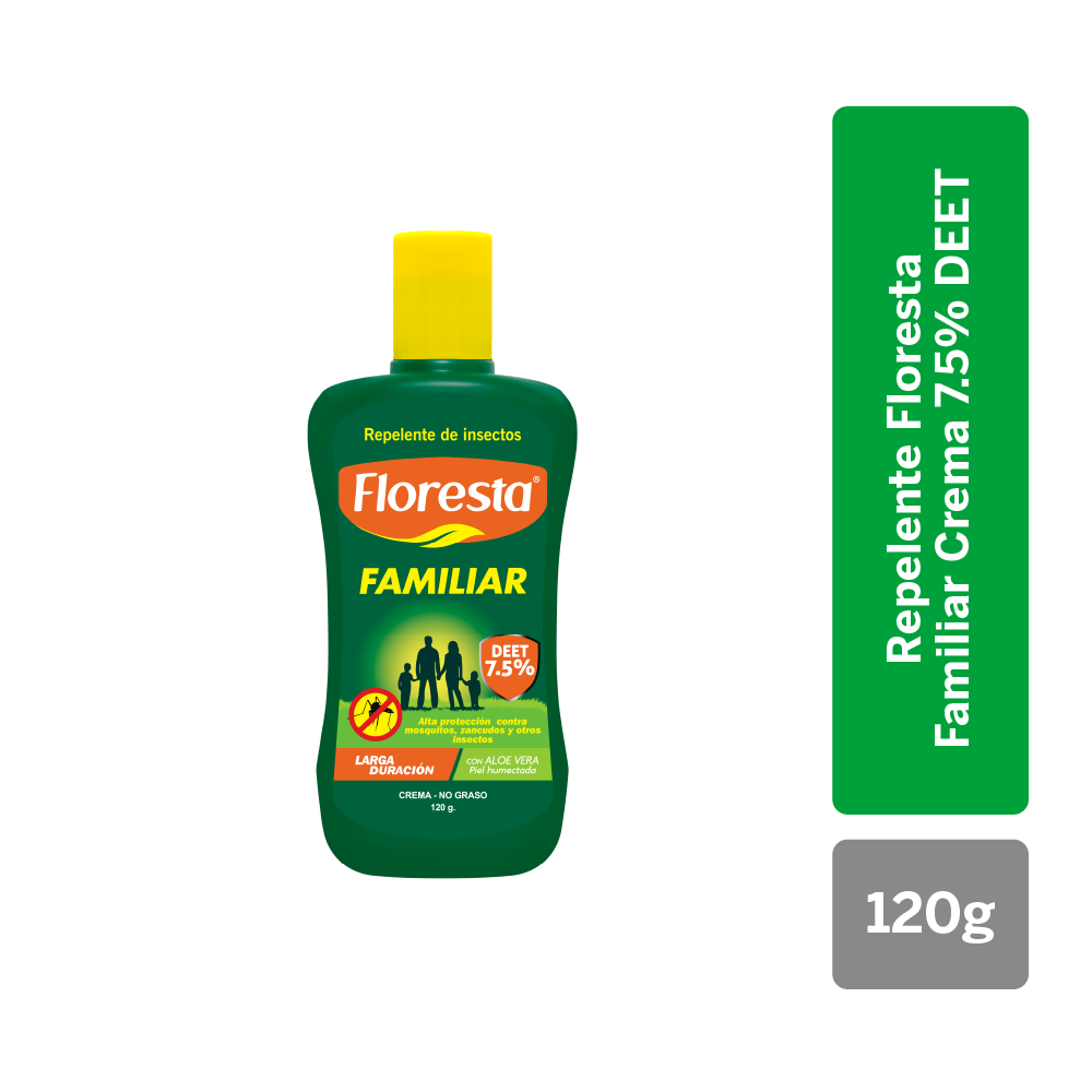 Repelente Floresta Familiar Crema 7.5% Deet – Frasco 120 G