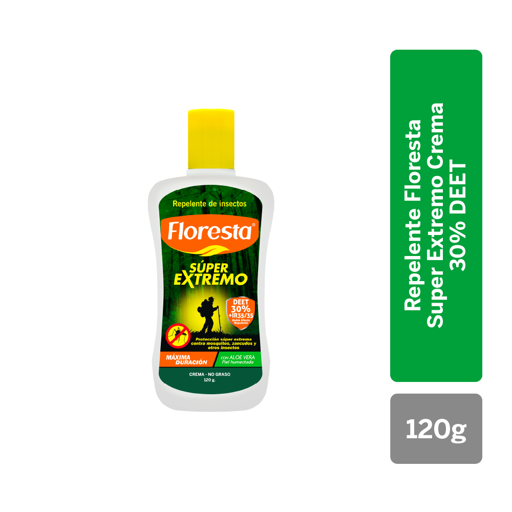 Repelente Floresta Extremo Crema 30% Deet – Frasco 120 G