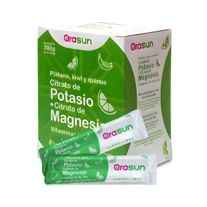qrasun citrato de potasio + citrato de magnesio + vit b1, b6, b12 mezcla en polvo