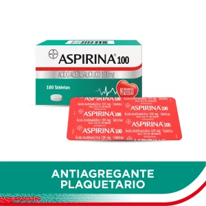 aspirina 100mg tabletas blister 10un + 1un