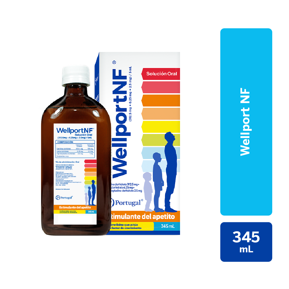 wellportnf solución oral frasco 345 ml