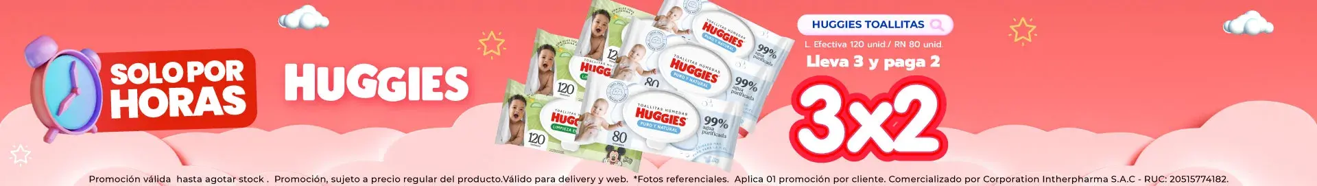 huggies toallas 3x2 s16