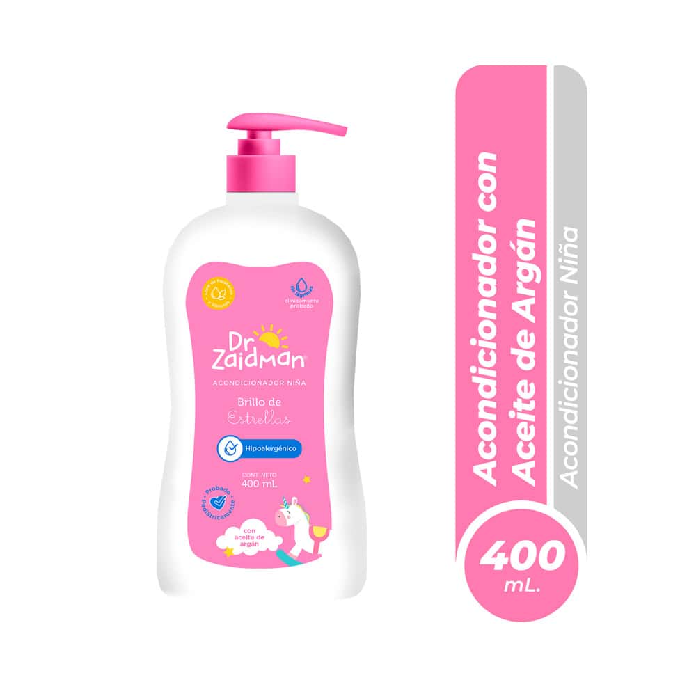 acondicionador dr zaidman niña brillo de estrellas envase frasco 400 ml