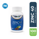 zinc 40 500 mg cápsulas frasco 100 un