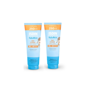 duo isdin fotoprotector gel cream pediatrics spf 50.frasco 250ml + fotoprotector isdin fusión water glow spf30.frasco 50 ml