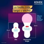 toalla higiénica kotex nocturna larga bolsa 6 un