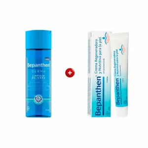 pack bepanthen: gel facial limpieza delicada 200 ml + crema regeneradora e hidratante 30 g