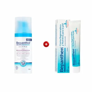 pack bepanthen: crema de noche hidratante restauradora 50 ml + crema regeneradora e hidratante 30 g