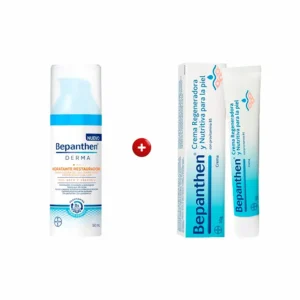 pack bepanthen: crema de día hidratante restauradora 50 ml + crema regeneradora e hidratante 30 g
