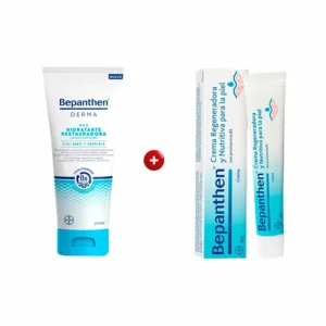 pack bepanthen: loción corporal hidratante restauradora 200 ml + crema regeneradora e hidratante 30 g