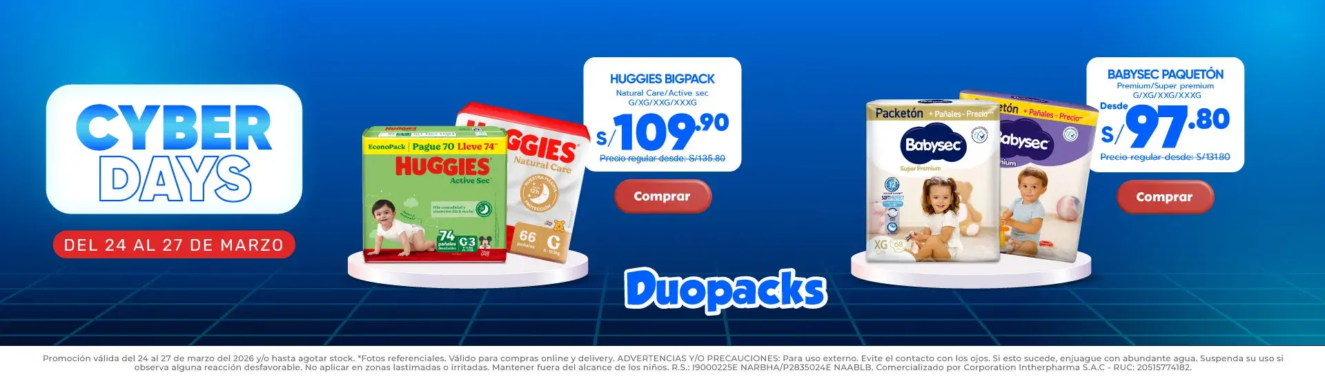 duopack pañales cyber pc