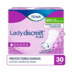 protectores diarios tena lady discreet flex bolsa 30 un